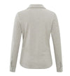 YAYA - Long sleeve jersey blouse with classic collar and buttons -Dove Grey