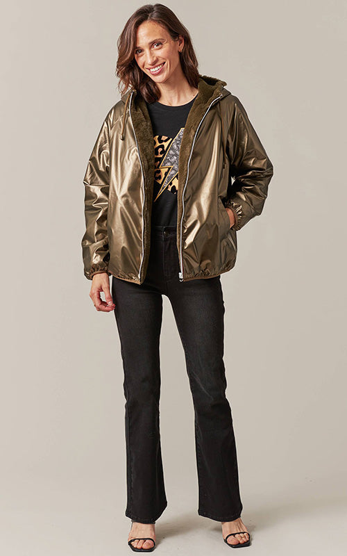 Deeluxe- Reversible jacket in Khaki