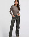 YAYA - Metallic Faux Leather Wide Leg