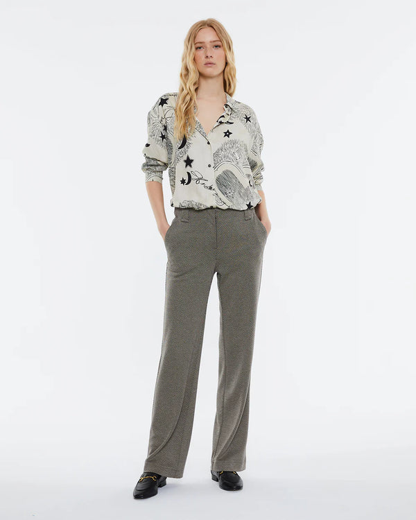 Andam - Printed longsleeve blouse