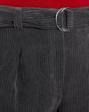 Andam - Cropped Corduroy pants with high waist