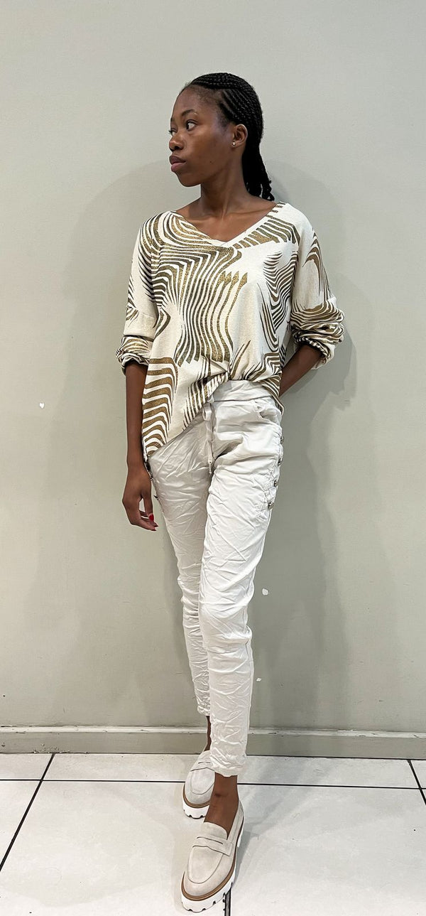 Made in Italy - Stone panel pants