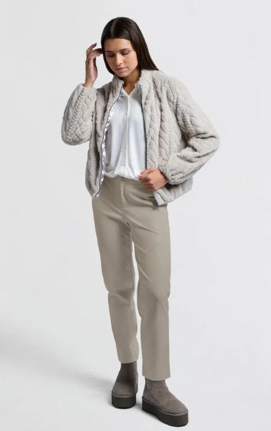 YAYA - Faux leather straight leg trousers