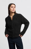 YAYA - Glitter bomber style cardigan - Black
