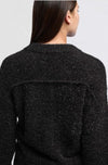 YAYA - Glitter bomber style cardigan - Black