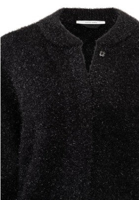 YAYA - Glitter bomber style cardigan - Black