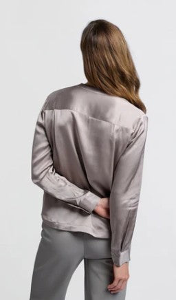 YAYA - Satin blouse with placket detail