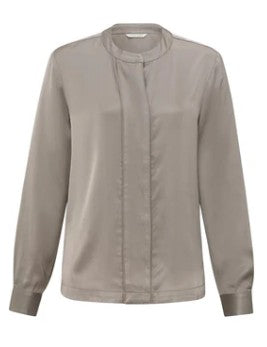 YAYA - Satin blouse with placket detail