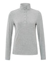 YAYA - Longsleeve, ribbed top with snap buttons - Medium grey melange