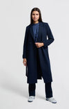YAYA - Long woven blazer coat - Outerspace blue