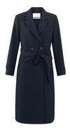 YAYA - Long woven blazer coat - Outerspace blue