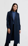 YAYA - Long woven blazer coat - Outerspace blue