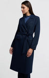 YAYA - Long woven blazer coat - Outerspace blue