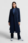 YAYA - Long woven blazer coat - Outerspace blue