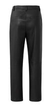 YAYA - Faux leather straight leg trousers - Black