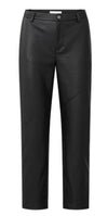 YAYA - Faux leather straight leg trousers - Black