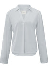 YAYA - Jersey V-neck top with collar