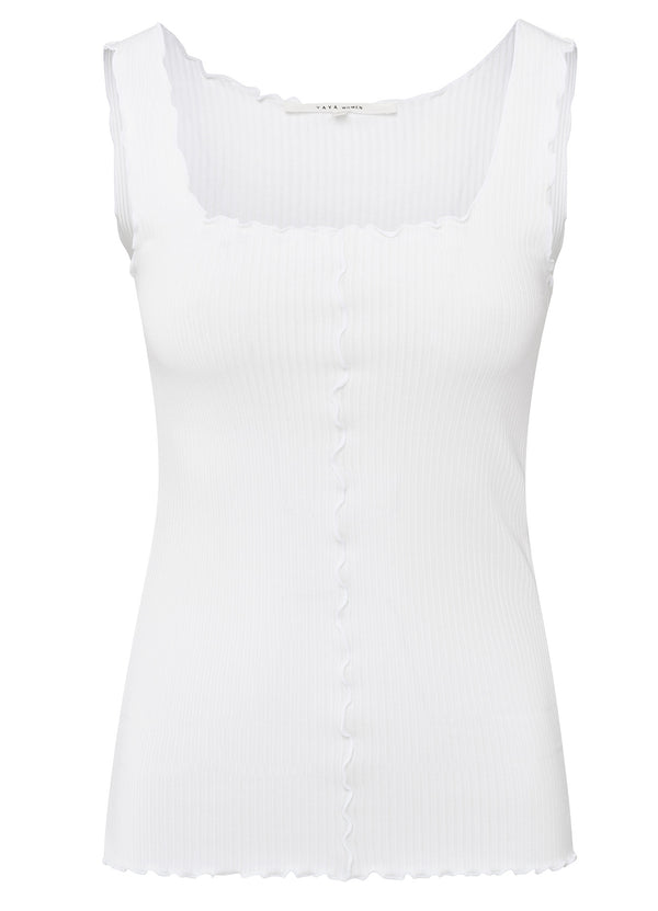 YAYA Singlet Top - Pure White