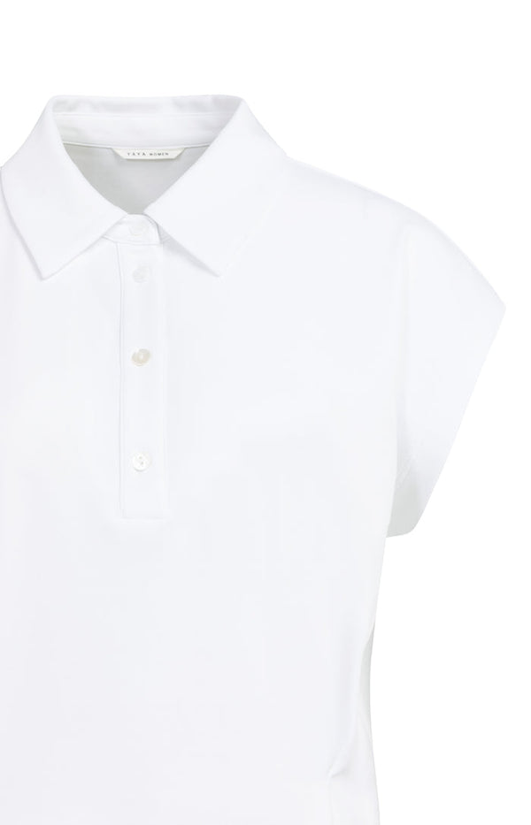 YAYA Sleeveless Jersey Blouse with Tailored Seams