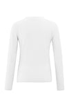 YAYA V-nevk Top Long sleeves - Pure White