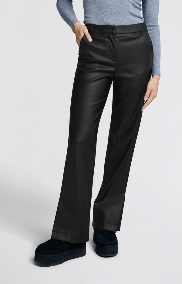 YAYA Faux Leather Trousers - Black
