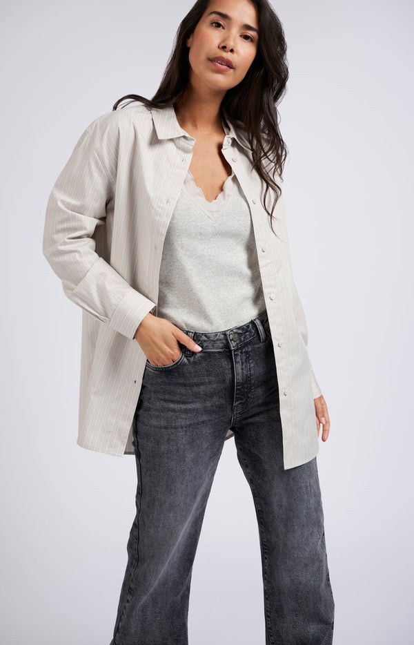 YAYA High Waist Jeans - Dark grey