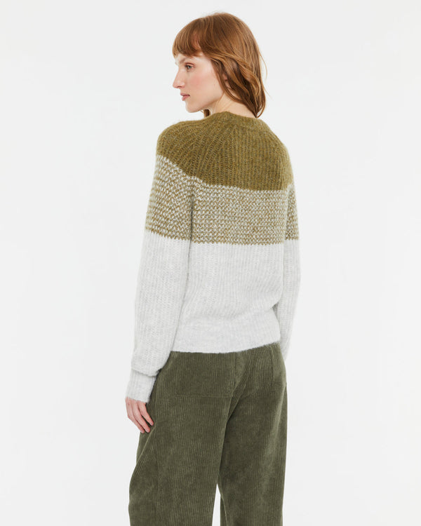 ANDAMRound Neck Sweater - Khaki
