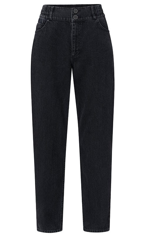 YAYA High Waist Tapered Denim - Black