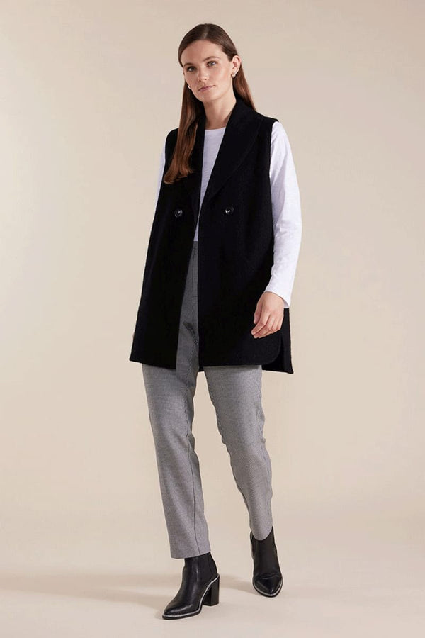 SIROCCO Boiled Wool Vest - Black