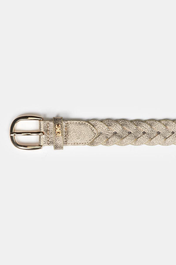 Le temps Braided Golden Kebir Belt-Gold