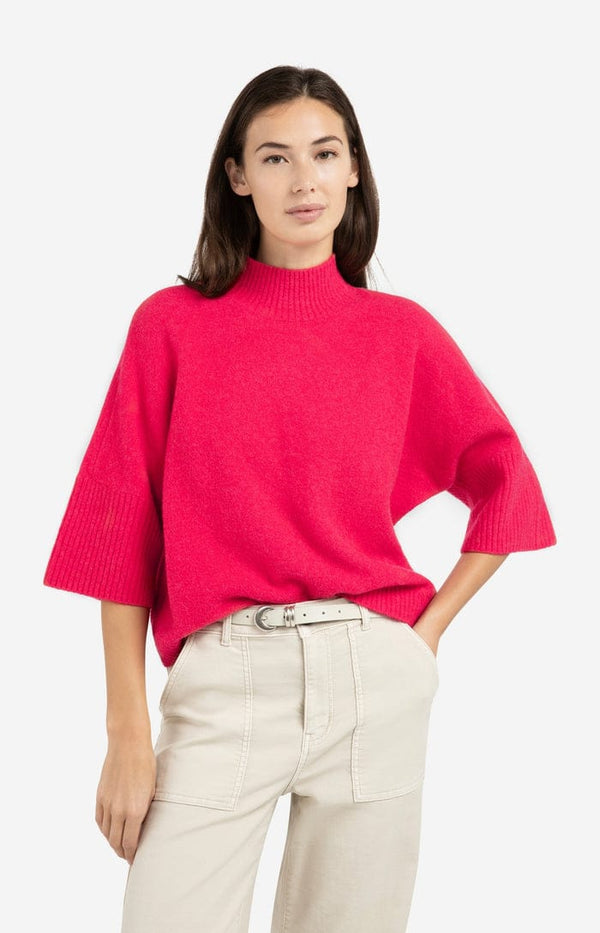 YAYA Sweater- Rose Red Melange