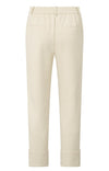 YAYA Trousers - Jersey pants with fixed turned-up hemSummer Sand