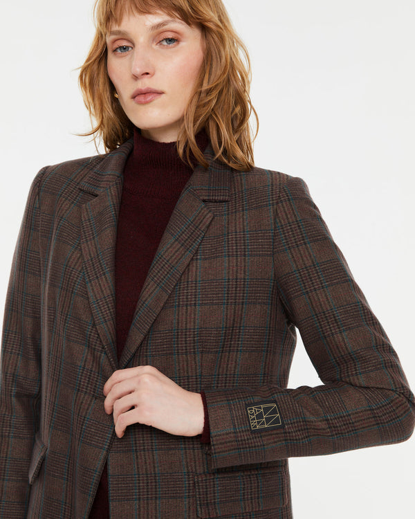 ANDAM Plaid Blazer - Bordeaux