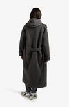 YAYA Woven Boucle Long Length Overs - Anthracite Melange