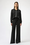 Joseph Ribkoff Zipper Collared Top - Black
