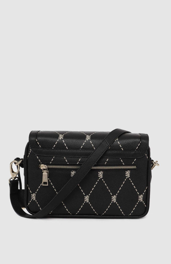 PRINGLEArgyle AOP Flapover Crossbody Bag - Black