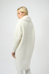 Joseph Ribkoff Feather Yarn and Faux Fur Sweater Coat