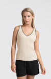 YAYA Rib Tanktop - Summer Sand