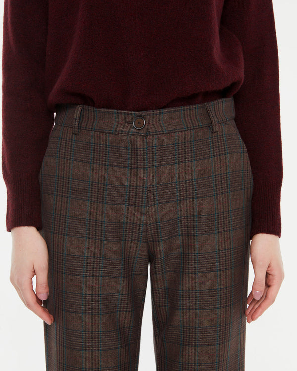 ANDAM Plaid Pant - Bordeaux