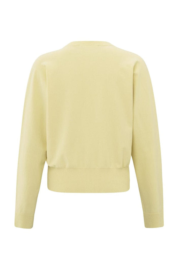 Yaya Batwing cardigan with contrasting details-Frozen Dew Sand Dressin