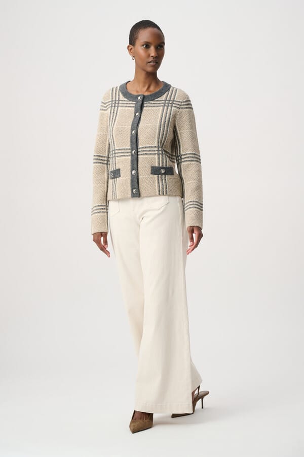 Joseph Ribkoff Jacket - Oatmeal Melange/Grey