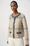 Joseph Ribkoff Jacket - Oatmeal Melange/Grey
