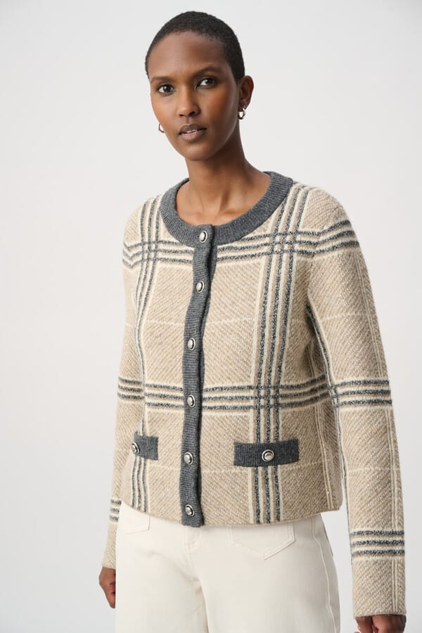 Joseph Ribkoff Jacket - Oatmeal Melange/Grey