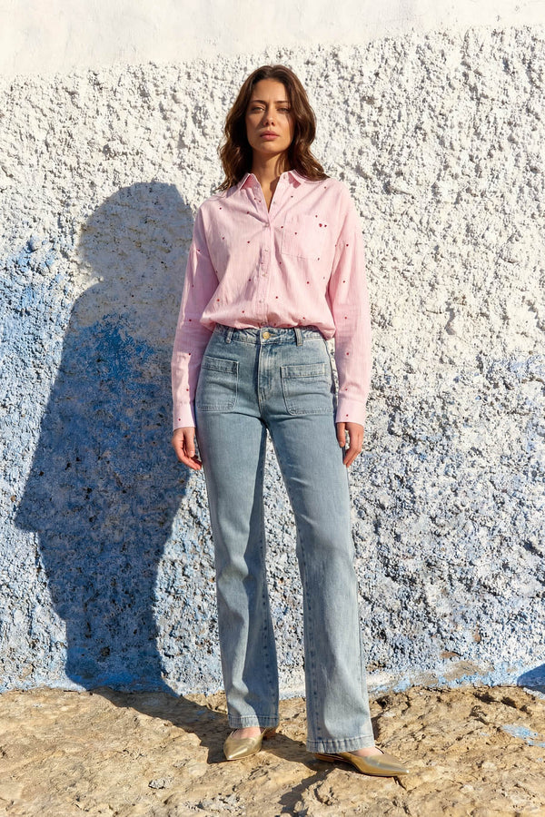 La Petite Etoile Sonny Flare Jean - Stone
