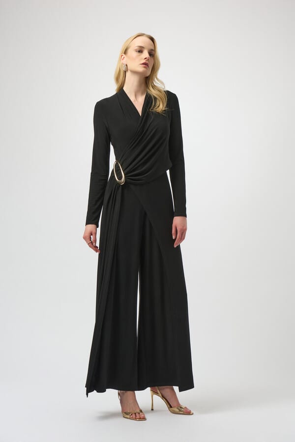 Joseph ribkoff V-Neck Jumpsuit - Black