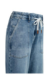 YAYA Loose Fit Straight Denim - Mid Blue