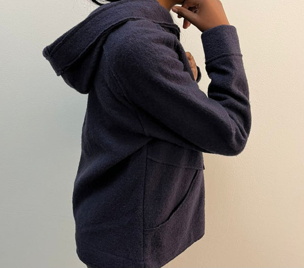 Yarra Trail Boiled Wool Jacket - Evening Sky