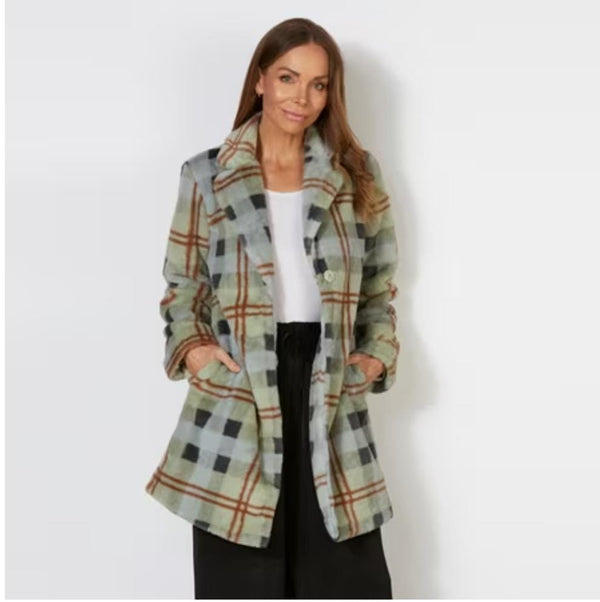 Brave+True Coat -Jungle sage check