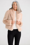 Brave + True Glamour Fur Jacket - Blush Sparkle