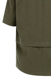 YAYA Woven Blazer with Short Sleeves & detachable zip hem